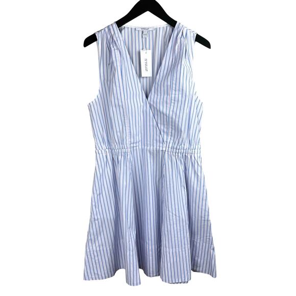 New DEREK LAM 10 CROSBY Tia Sleeveless Stripes Cotton Dress - Picture 6 of 9